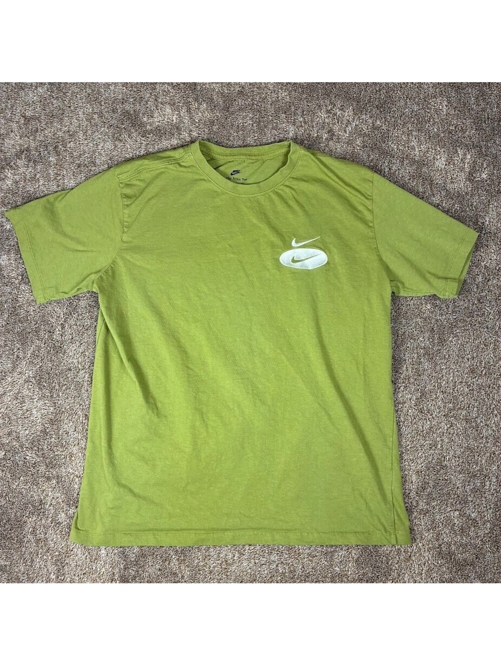 Nike Mens Double Logo Green The Nike Tee Shirt Size XXLarge